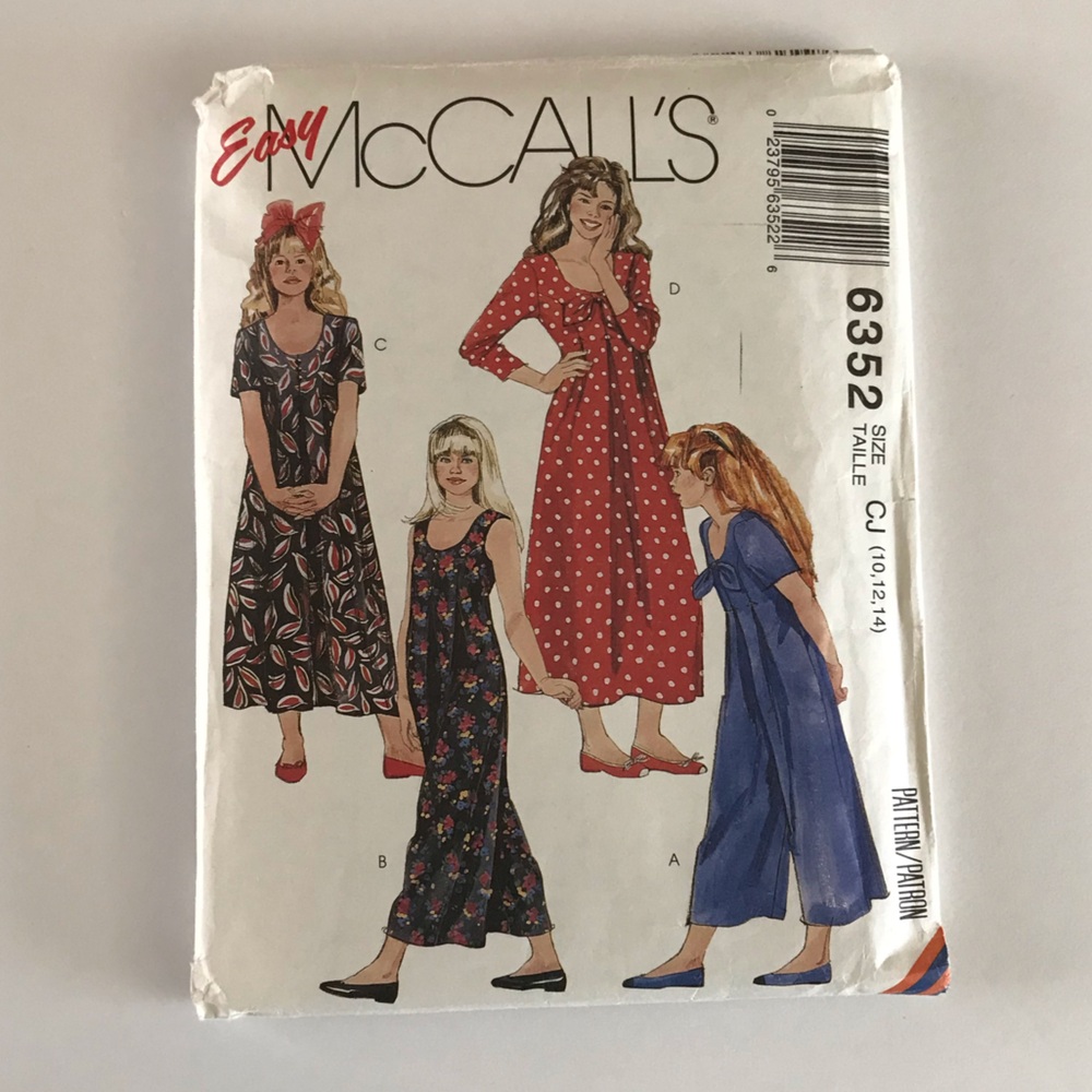 🧵3for12🧵 VTG McCall’s Pattern 6352 Child’s Jumpsuit Dress